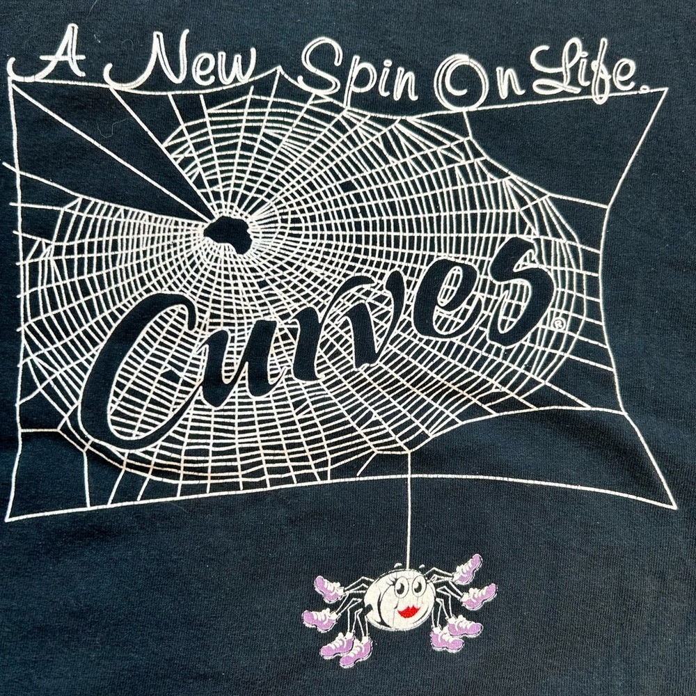 Black Women’s Size M Curves Spider T-Shirt